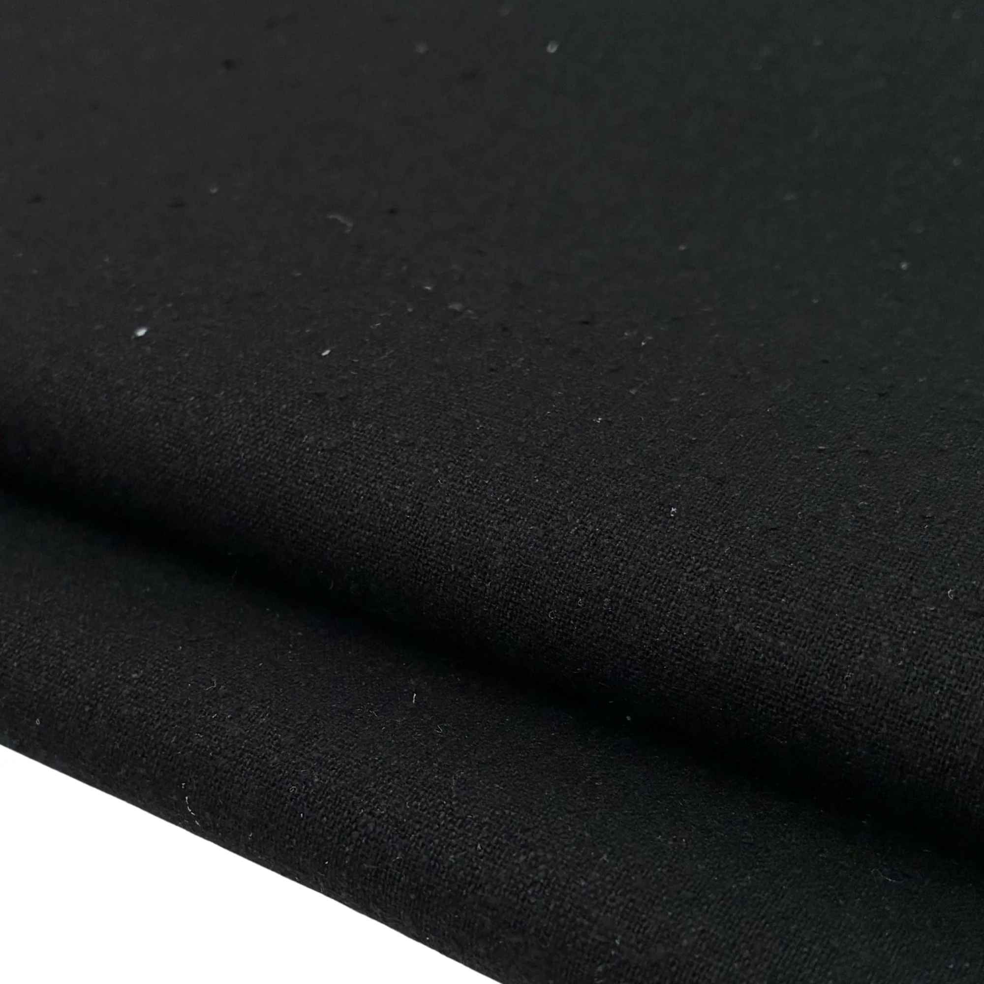 Unbrushed Silk Noil in Black