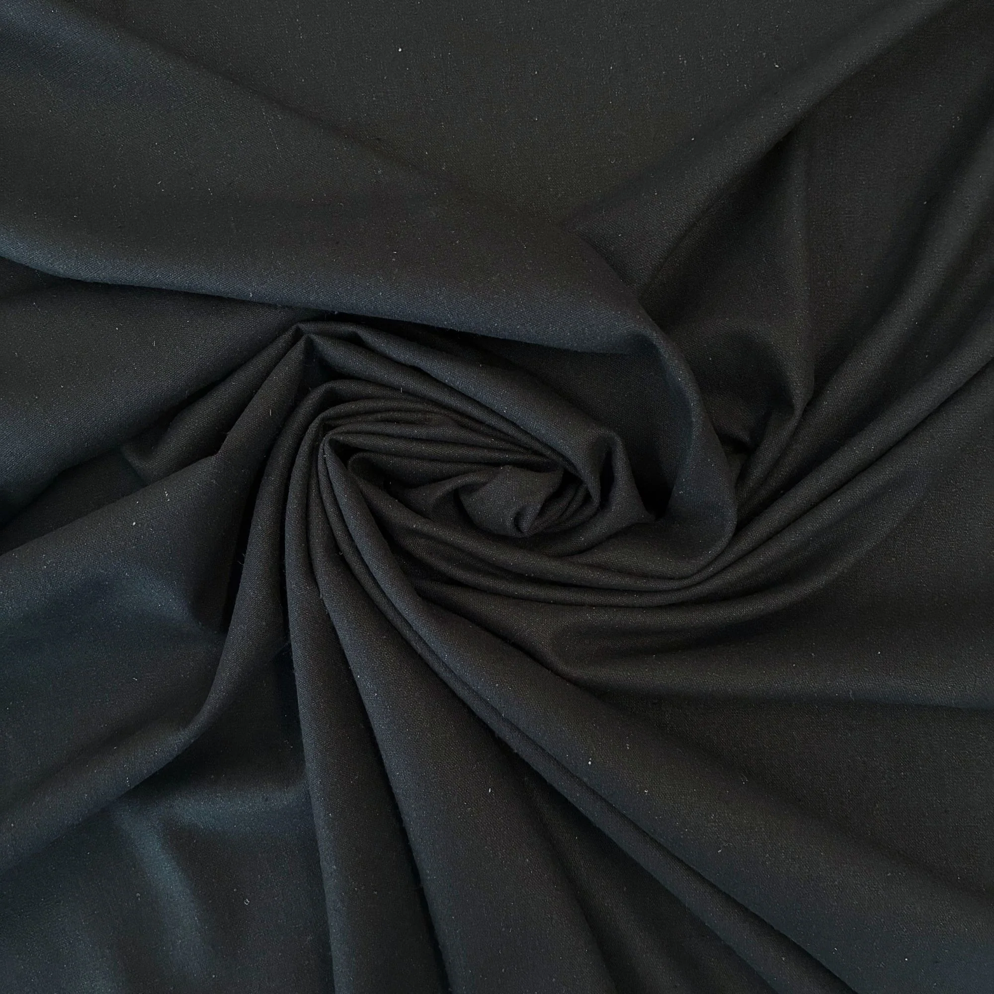 Unbrushed Silk Noil in Black - Image 2