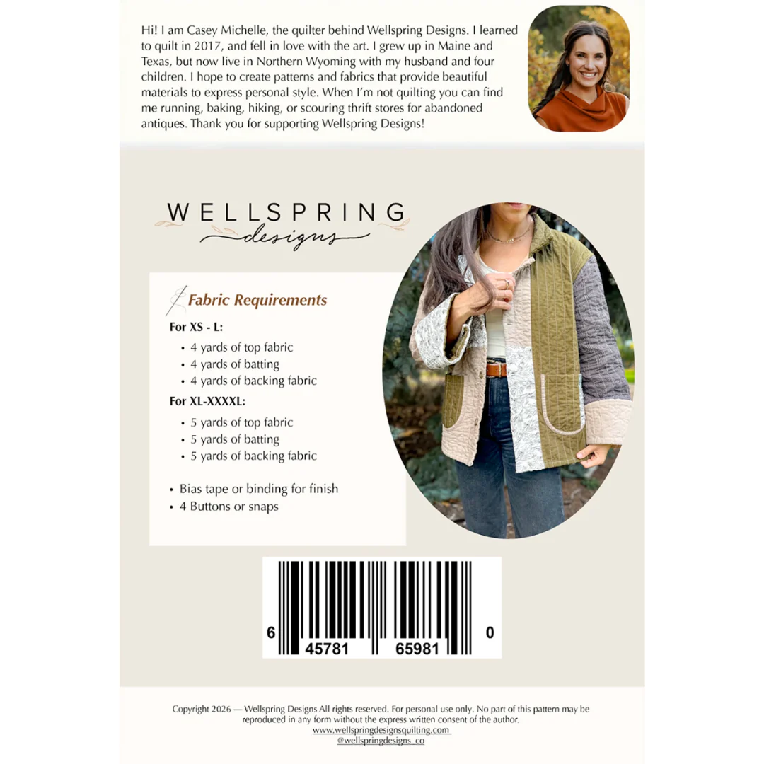 Wellspring Designs Chore Coat Pattern XS-XXL - Image 2