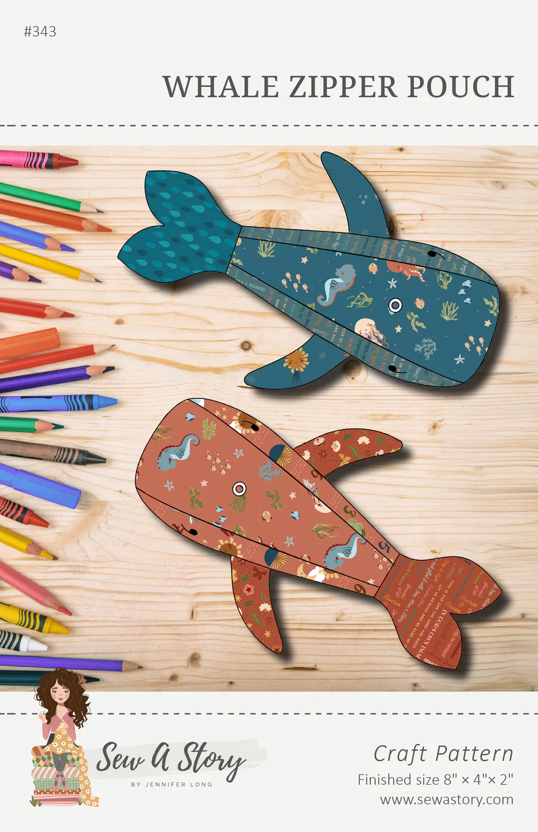 Whale Zipper Pouch Pattern