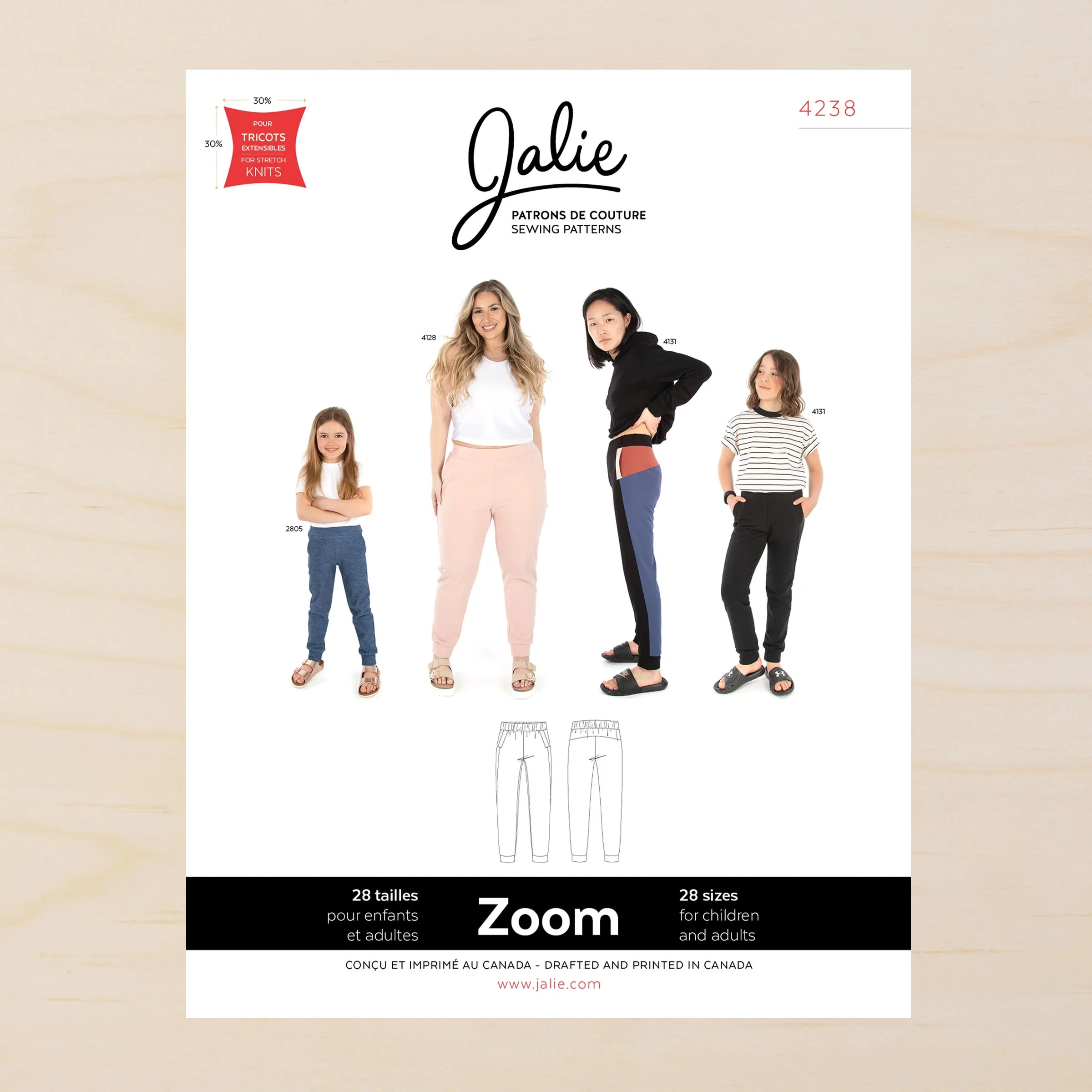 Jalie 4238 - Zoom Joggers 2yrs-2XL