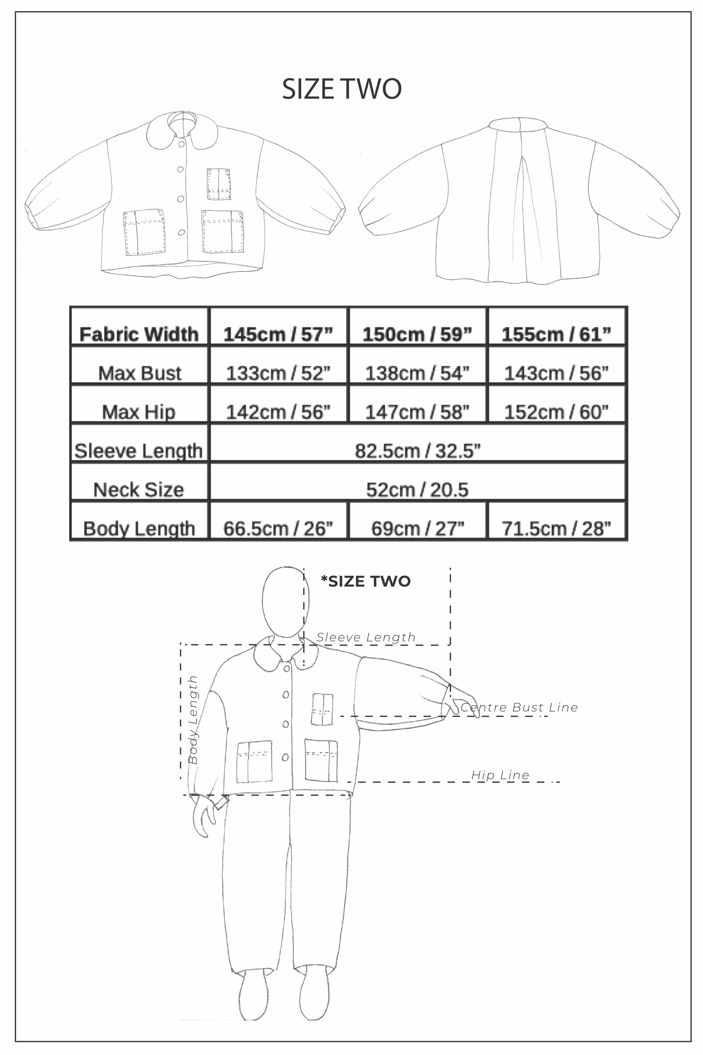 Zero Waste Bell Jacket - 38-56" - PDF Pattern - Image 16