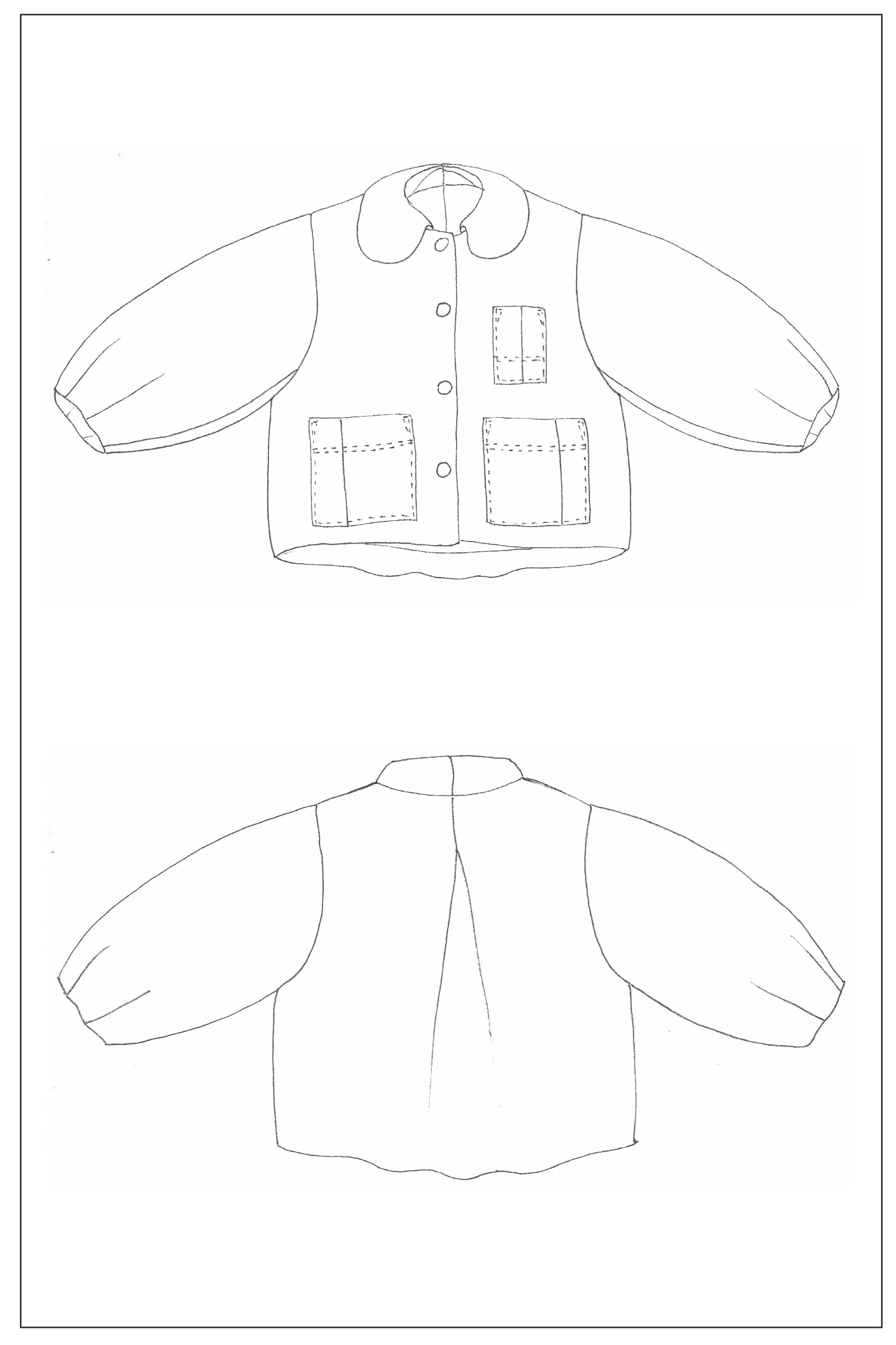 Zero Waste Bell Jacket - 38-56" - PDF Pattern - Image 17
