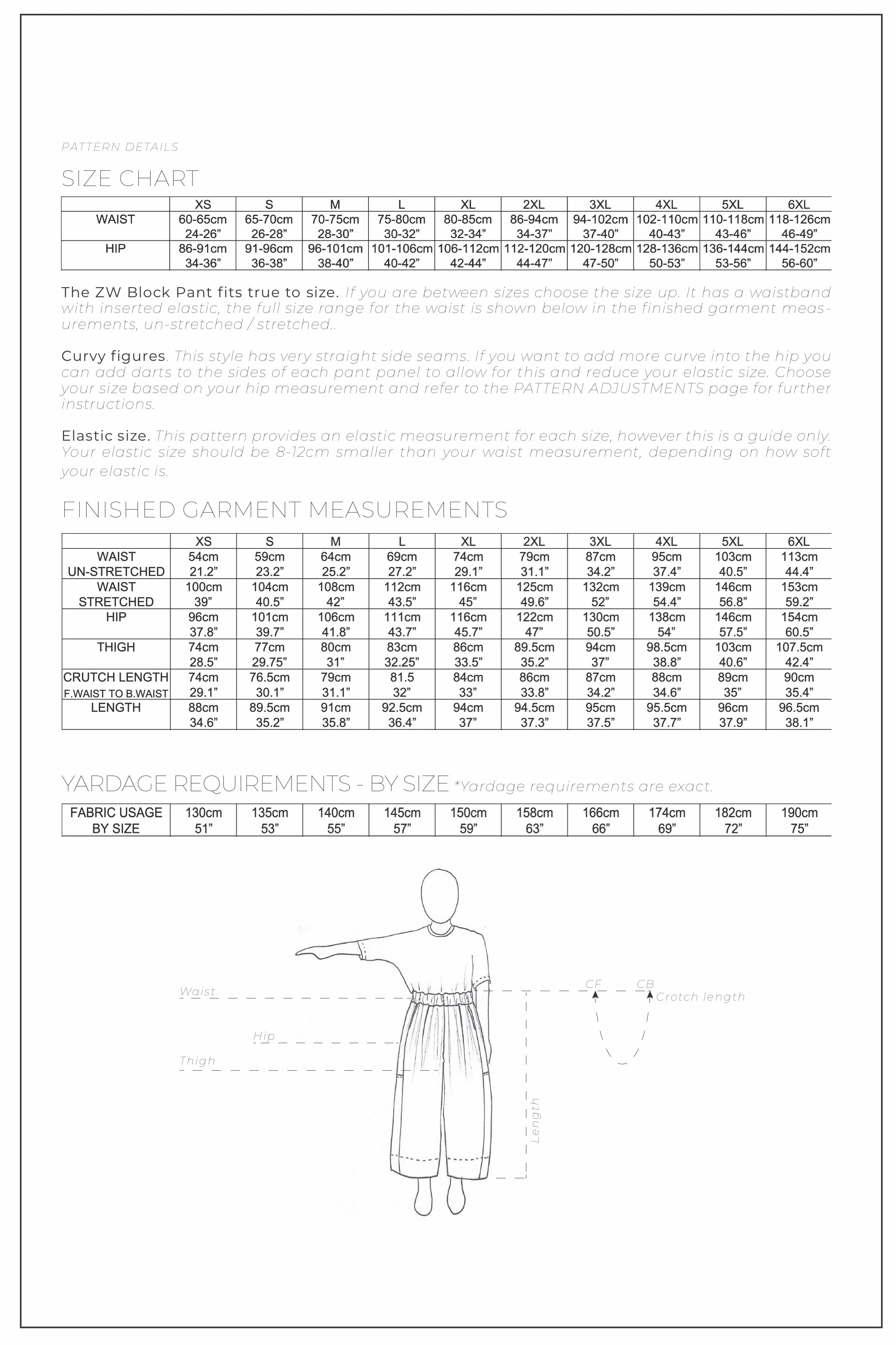Zero Waste Block Pant - XS-6XL - PDF Pattern - Image 17