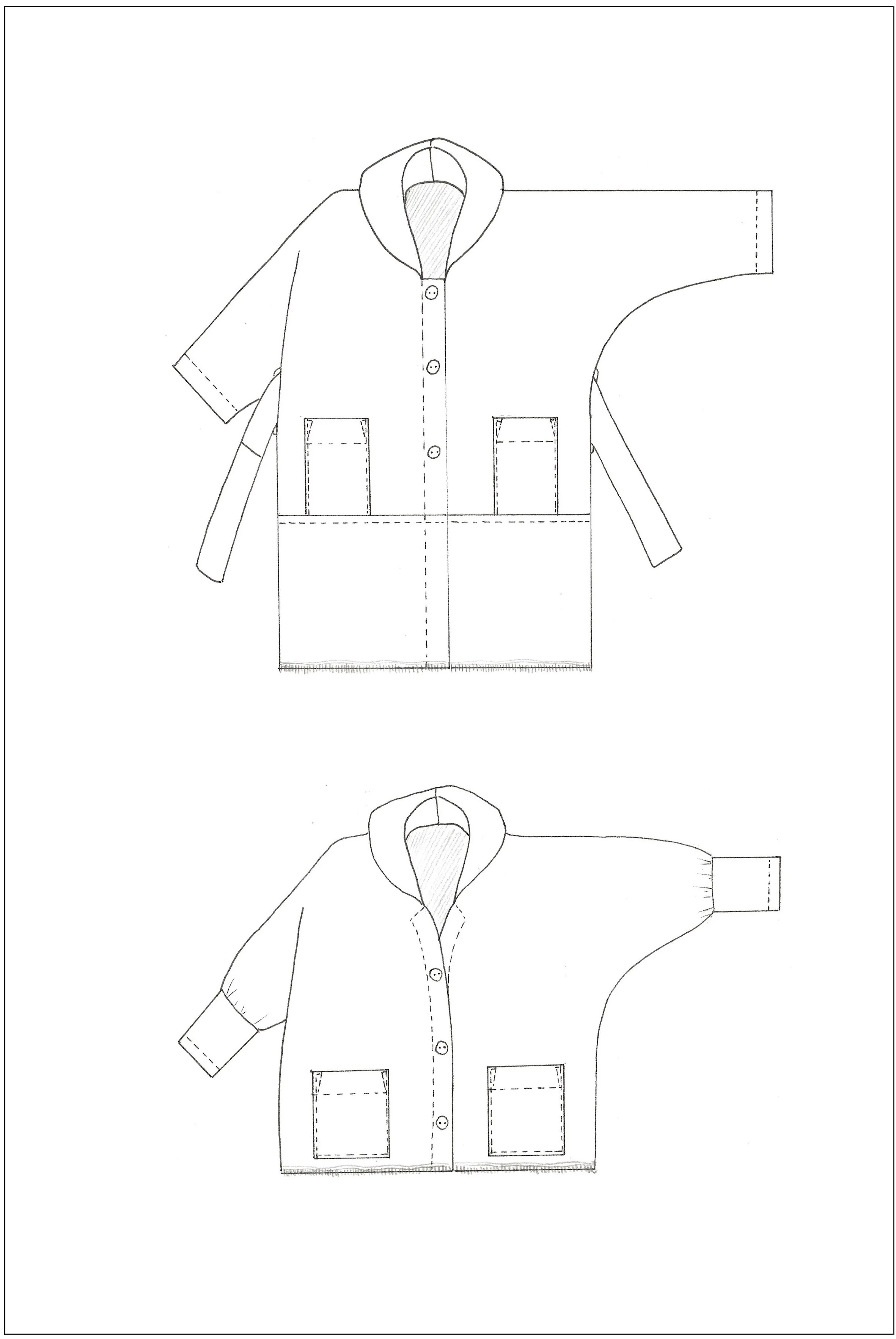 Zero Waste Coat - EU 36-44 - PDF Pattern - Image 7