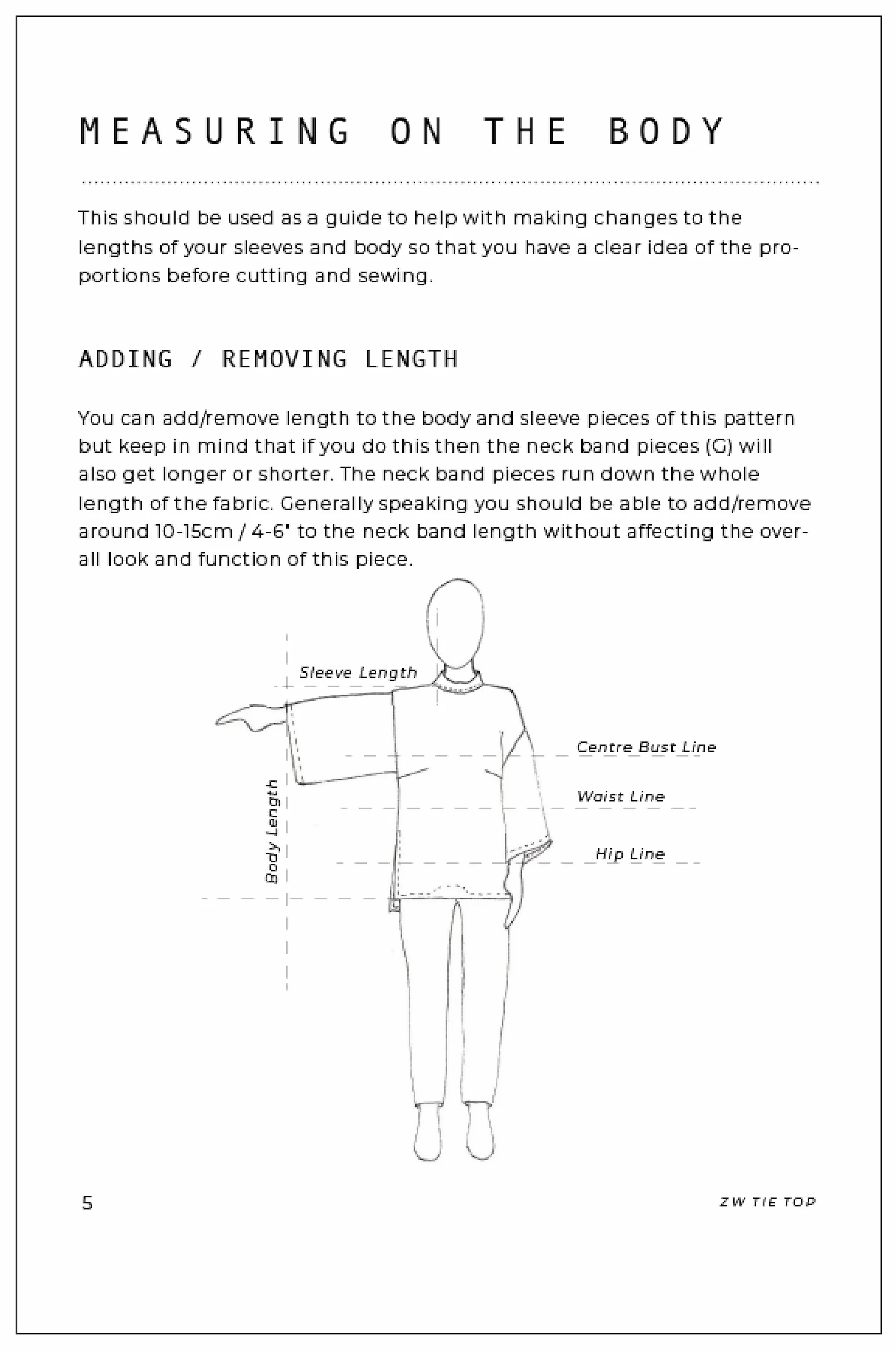 Zero Waste Tie Top - 35"-53" Bust - PDF Sewing Pattern - Image 15